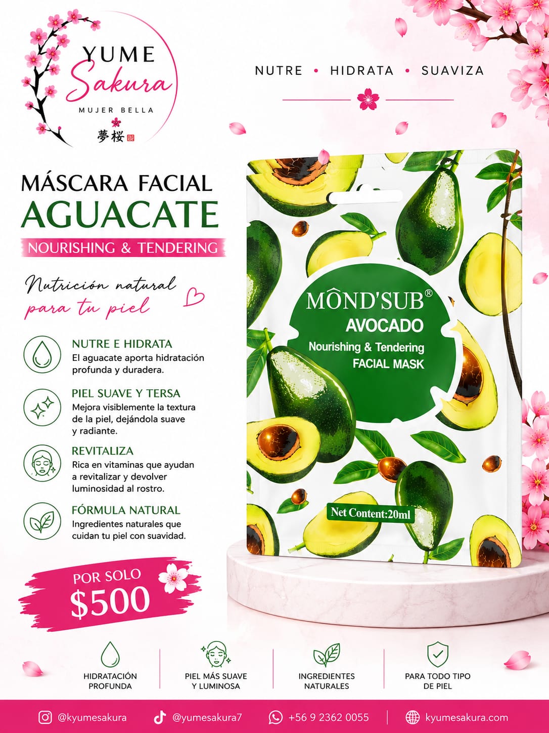Mascara Facial Aguacate