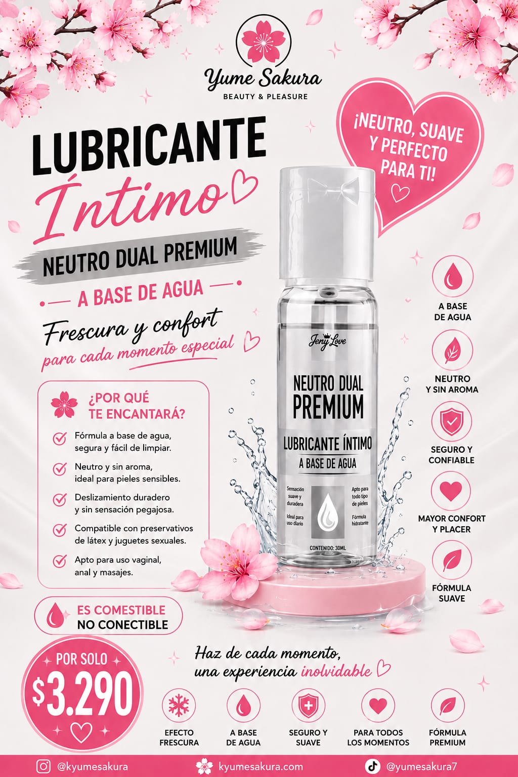 Lubricante intimo neutro dual Premium