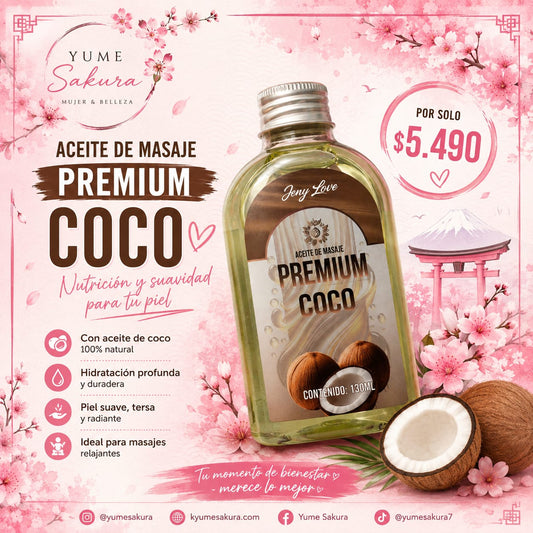Aceite de masaje Premium coco