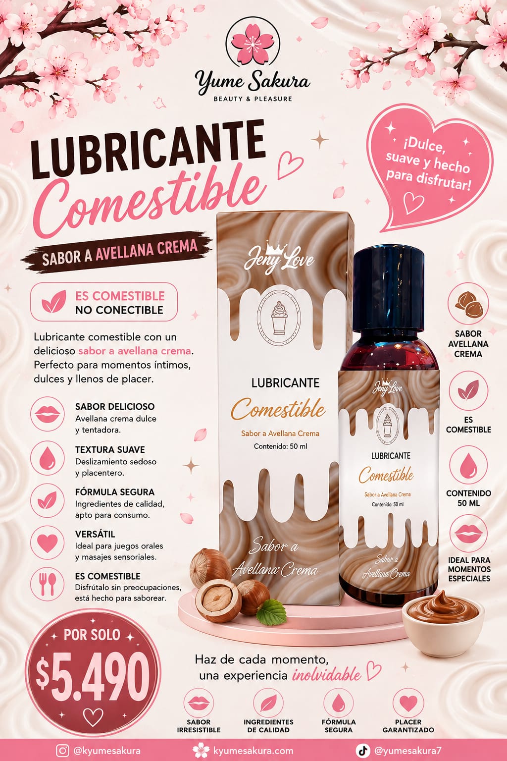 Lubricante Comestible avellana