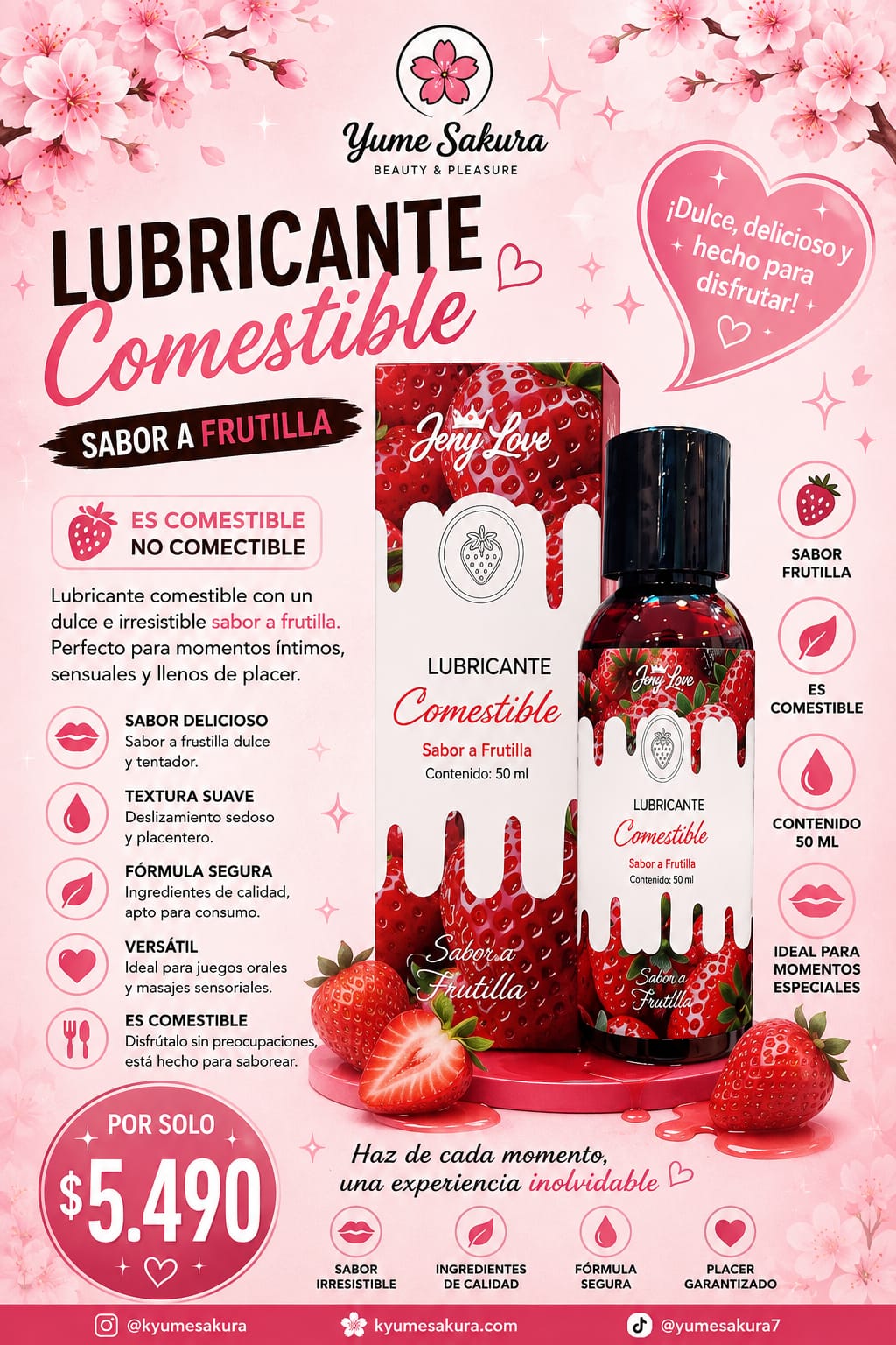 Lubricante de frutilla