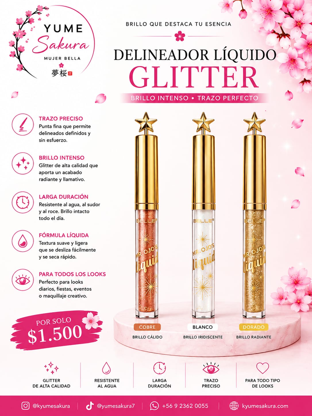 Delineador Liquido Glitter